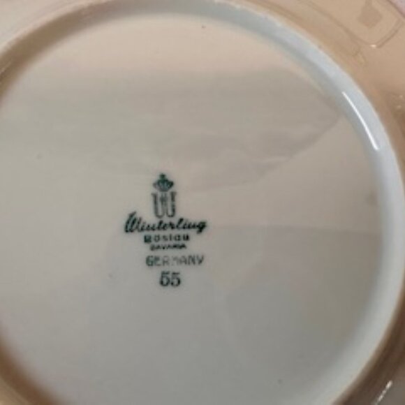 Vintage Winterling Roslau Bavaria Germany Fruit Motif Plate Set – Gold Trimmed - Picture 8 of 8